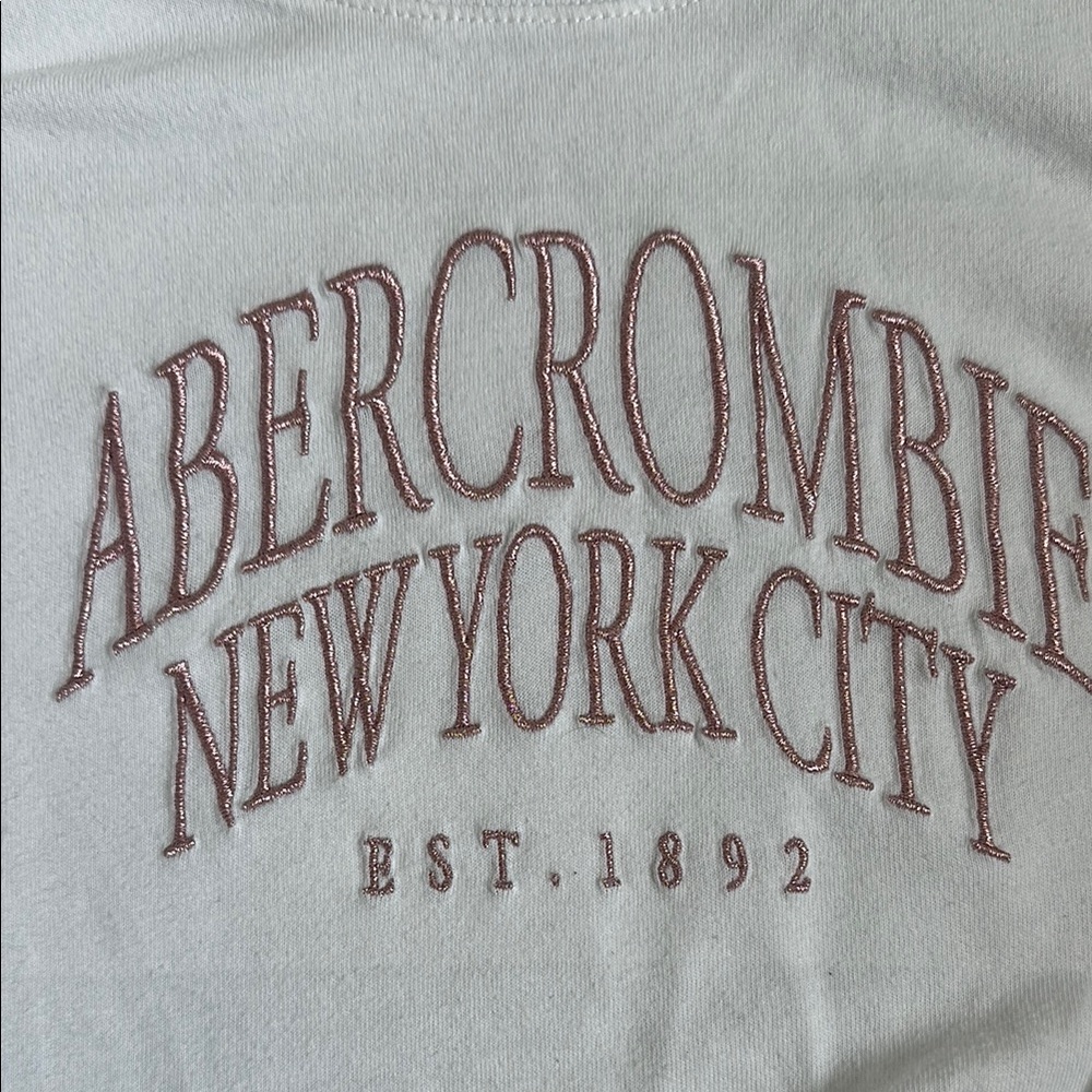 Abercrombie Kids Pink and White Long Sleeve Tee